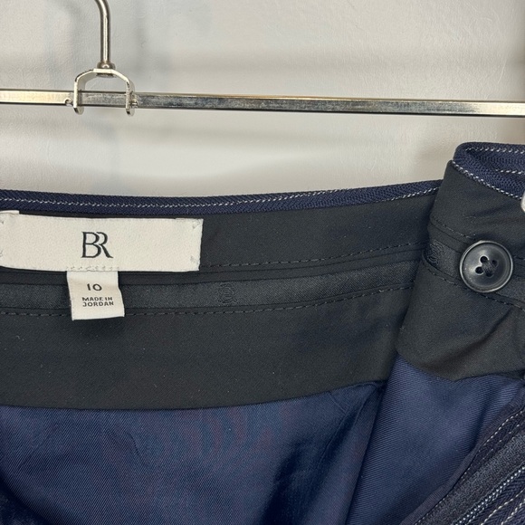 Banana Republic Italian wool midi Navy Pinstripe pencil Skirt 10 - Picture 9 of 14